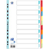 Oxford Intercalaires en carton, uni, format A4, couleur, 10