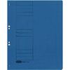 ELBA Chemise à oeillets en carton, bleu, rabat sur la face