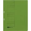 ELBA Chemise à oeillets en carton, Vert, rabat sur la face