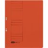 ELBA Chemise à oeillets en carton, orange, rabat sur la
