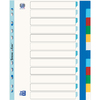 Oxford Intercalaires en plastique, uni, A4+, 12 touches - 52665