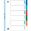 Oxford Intercalaires en plastique, uni, A4, 6 touches - 52471