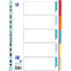 Oxford Intercalaires en carton, uni, format A4, couleur, 5