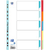 Oxford Intercalaires en carton, uni, format A4, couleur, 5