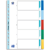 Oxford Intercalaires en plastique, A4, onglets en couleur