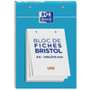 Oxford Bloc de fiches bristol, A5, quadrillé, blanc