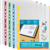 Oxford Pochettes perforées A4 avec bande colorée, PP, 0,09 m