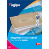 APLI Etiquettes adresse transparentes, 70 x 37 mm
