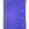 kangaro Cahier à spirale 4en1, A4, ligné, 200 pages, rouge