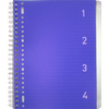 kangaro Cahier à spirale 4en1, A4, ligné, 200 pages, bleu