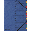 PAGNA trieur 'EASY', A4, carton, 12 compartients, bleu