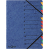 PAGNA trieur 'EASY', A4, carton, 12 compartients, bleu