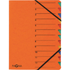 PAGNA trieur 'EASY', A4, carton, 12 compartiments, orange