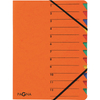 PAGNA trieur 'EASY', A4, carton, 12 compartiments, orange