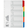 PAGNA Intercalaires en carton, A4, 5 touches, 5 couleurs