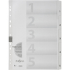 PAGNA Intercalaires, carton, chiffres 1 - 5, A4, 5 touches