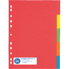 PAGNA Intercalaires en carton, A4, 5 touches, 5 couleurs