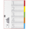 PAGNA Intercalaires en carton, A4, 10 touches, 5 couleurs
