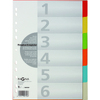 PAGNA Intercalaires en carton, A4, 6 touches, 6 couleurs