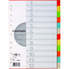 PAGNA Intercalaires en carton, A4, 12 touches, 12 couleurs