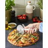 GastroMax Roulette à pizza BIO, longueur: 220 mm, inox/crème