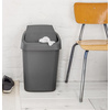 orthex Poubelle à couvercle basculant, 50 litres, gris foncé