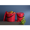 plast team Seau à cueillette avec couvercle, 5 L, rouge