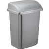 past team Poubelle à couvercle basculant, 25 litres, argent