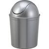 past team Poubelle à couvercle basculant, 5 litres, argent