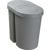 plast team Poubelle tri sélectif SEATTLE DUO, 2x25 L, blanc