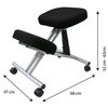 UNiLUX Tabouret ergonomique assis-genoux ERGO LEG, noir