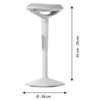 UNiLUX Tabouret ergonomique ERGO BOOST, blanc-gris