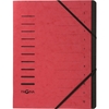 PAGNA Trieur, A4, en carton, 12 compartiments, rouge