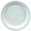 STARPAK Assiette en carton, rond, diamètre: 230 mm, blanc - 75009