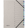 PAGNA Trieur 'Easy Grey', A4, 12 compartiments, gris / bleu