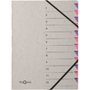 PAGNA Trieur 'Easy Grey', A4, 12 compartiments, gris / lilas