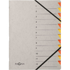 PAGNA Trieur Easy Grey, A4, 12 compartiments, gris / orange