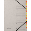 PAGNA Trieur Easy Grey, A4, 12 compartiments, gris / orange