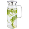 APS Carafe en verre avec couvercle, 1,5 litres, verre/inox