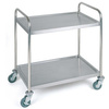 APS Chariot de service et de transport, 2 plateaux, inox