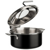 APS Set chafing dish, 4 pièces, acier inoxydable noir