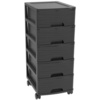 EDA Module de classement STONE, A4, 5 tiroirs, PP, blanc