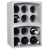 EDA Porte-bouteilles, pour 6 bouteilles, polystyrène, gris