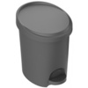 EDA Poubelle cosmétique à pédale Stepy, 6 litres, anthracite