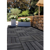 EDA Dalle de sol imitation bois, (L)384 mm, plastique, taupe
