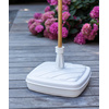 EDA Pied de parasol, plastique, carré, 420 mm, blanc