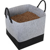 EDA Sac pour pellets, en feutre, 60 litres, gris/noir