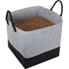 EDA Sac pour pellets, en feutre, 60 litres, gris/noir