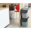 EDA Poubelle de tri TriHome, 40 litres, ciment/anthracite