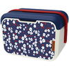 EDA Mini-glacière LUNCHCUB CHERRY FLOWERS, 5 L, bleu/rouge